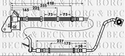 BORG & BECK bbh7626 -  Тормозной шланг